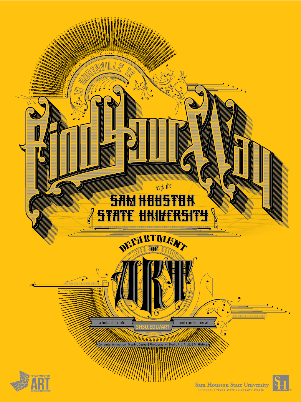 Sam Houston State University Department of Art student recruitment poster